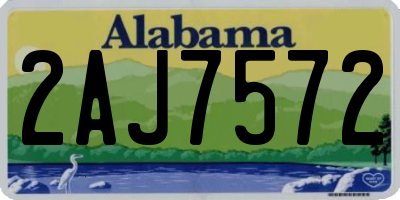 AL license plate 2AJ7572