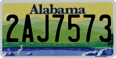 AL license plate 2AJ7573