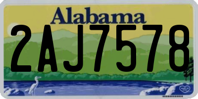 AL license plate 2AJ7578