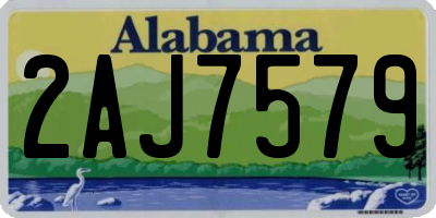 AL license plate 2AJ7579