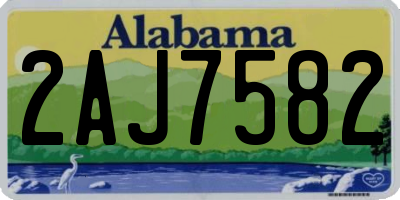 AL license plate 2AJ7582