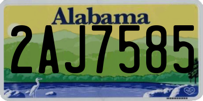 AL license plate 2AJ7585