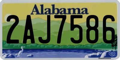 AL license plate 2AJ7586