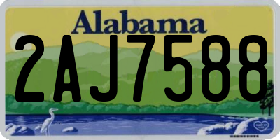 AL license plate 2AJ7588