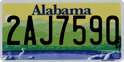 AL license plate 2AJ7590