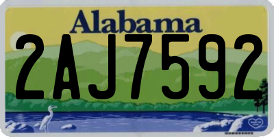 AL license plate 2AJ7592