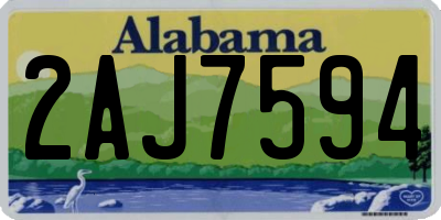 AL license plate 2AJ7594