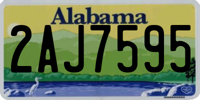 AL license plate 2AJ7595