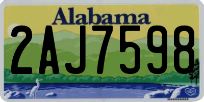 AL license plate 2AJ7598