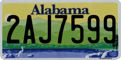 AL license plate 2AJ7599