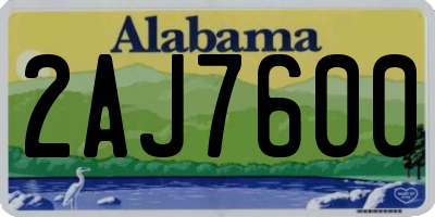 AL license plate 2AJ7600
