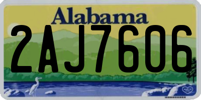 AL license plate 2AJ7606