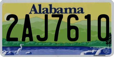 AL license plate 2AJ7610