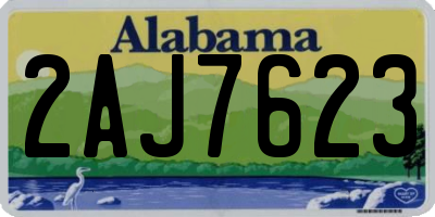 AL license plate 2AJ7623
