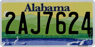 AL license plate 2AJ7624
