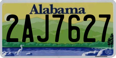AL license plate 2AJ7627