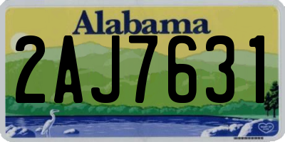 AL license plate 2AJ7631