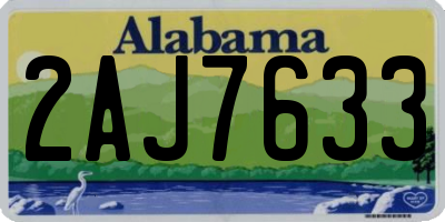 AL license plate 2AJ7633