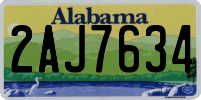 AL license plate 2AJ7634