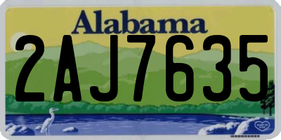 AL license plate 2AJ7635