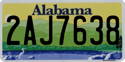 AL license plate 2AJ7638