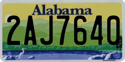 AL license plate 2AJ7640