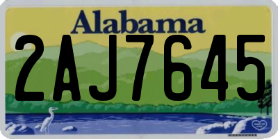 AL license plate 2AJ7645