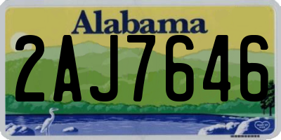 AL license plate 2AJ7646