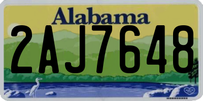 AL license plate 2AJ7648