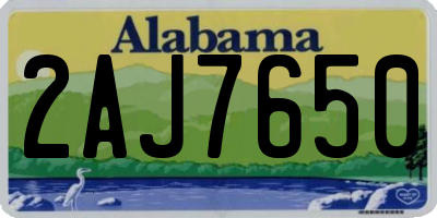 AL license plate 2AJ7650