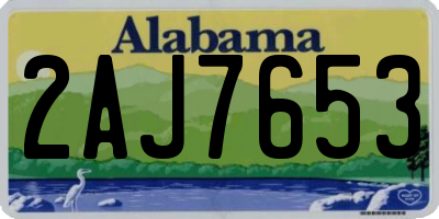 AL license plate 2AJ7653
