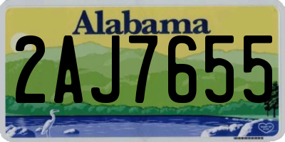 AL license plate 2AJ7655