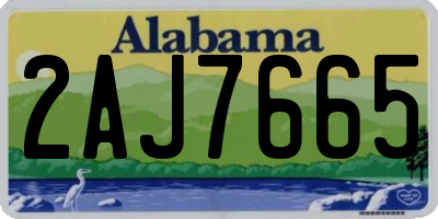AL license plate 2AJ7665