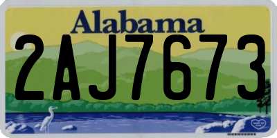 AL license plate 2AJ7673