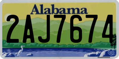 AL license plate 2AJ7674