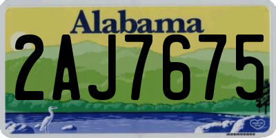 AL license plate 2AJ7675