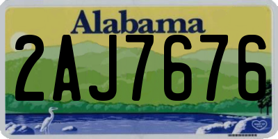 AL license plate 2AJ7676
