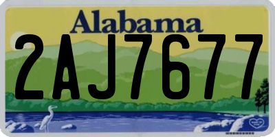 AL license plate 2AJ7677