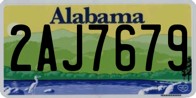 AL license plate 2AJ7679