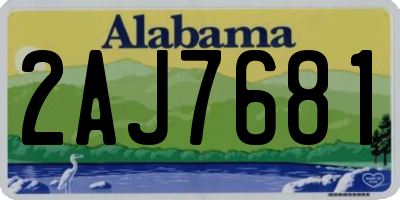 AL license plate 2AJ7681