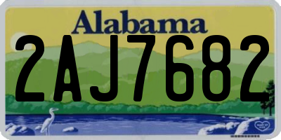 AL license plate 2AJ7682