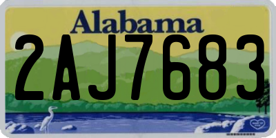 AL license plate 2AJ7683
