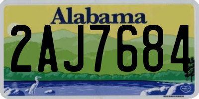 AL license plate 2AJ7684