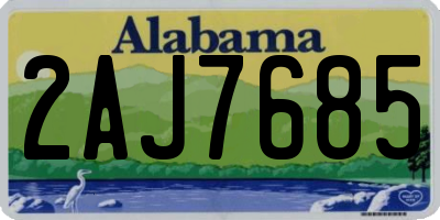 AL license plate 2AJ7685