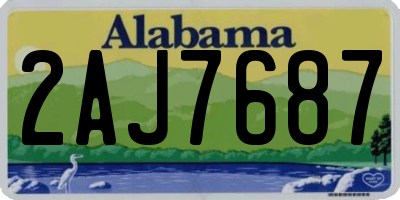 AL license plate 2AJ7687
