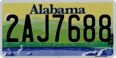AL license plate 2AJ7688