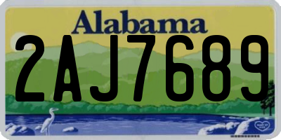 AL license plate 2AJ7689