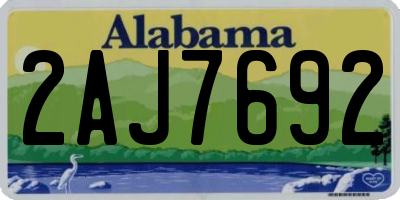 AL license plate 2AJ7692