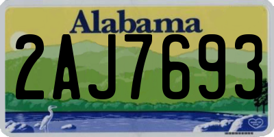 AL license plate 2AJ7693