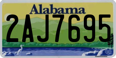 AL license plate 2AJ7695